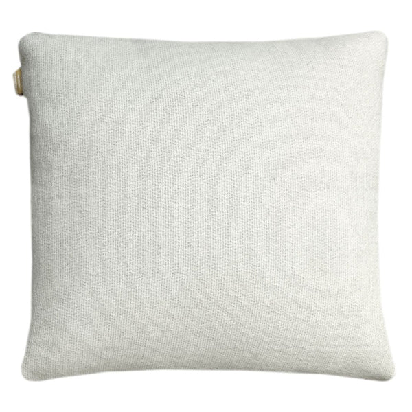 Beige double faced recycled wool square cushion