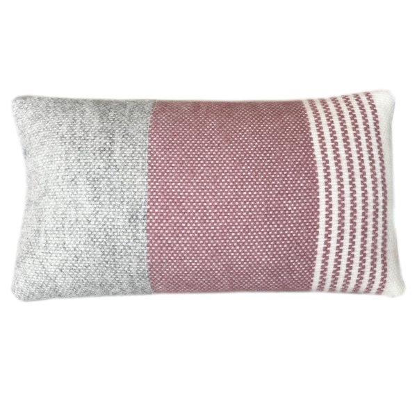 Festivity wool cushion dawn pink rectangle