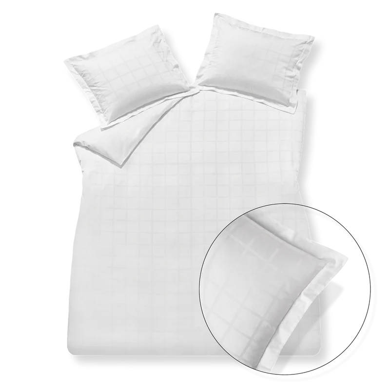 Home 78 check 300tc White 90 1-persoons (140x200/220 + 1 sloop)