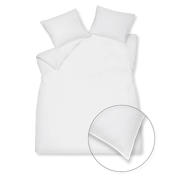 Washed cotton White 90 Lits-jumeaux (240x200/220 + 2 slopen)