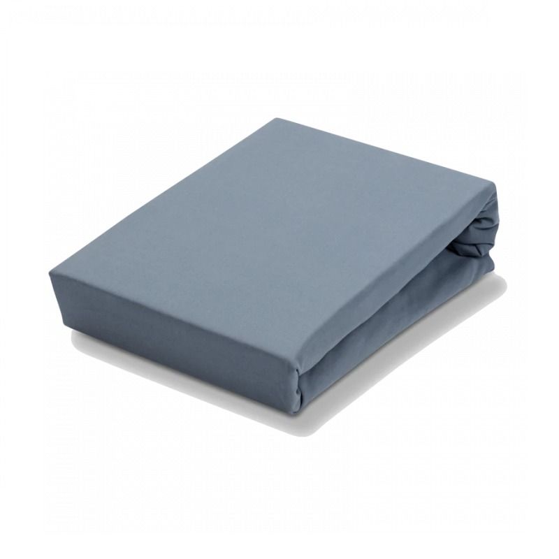 Jersey soft split topper 15 Dusty blue 114 Lits-jumeaux 180-200 x 200-220