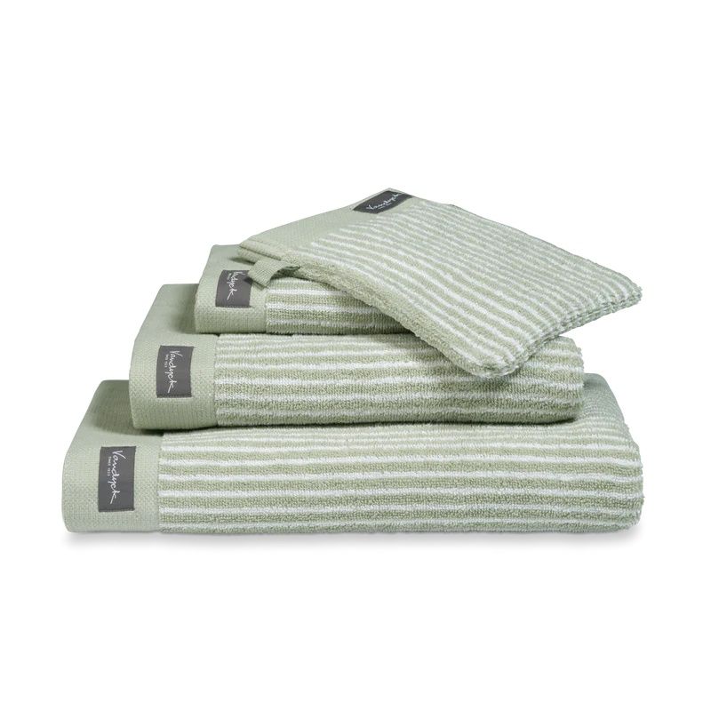 Home towel petit ligne Smoke green 814 glove 16x22