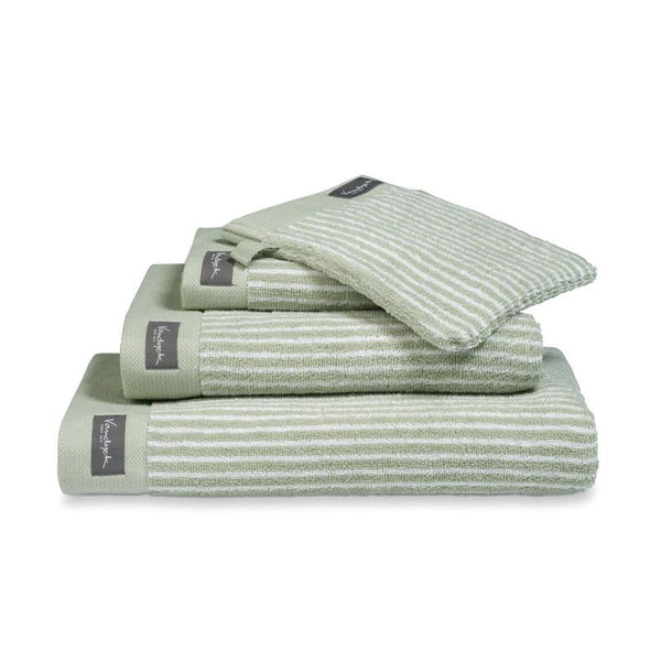 Home towel petit ligne Smoke green 814 guesttowel 30x50