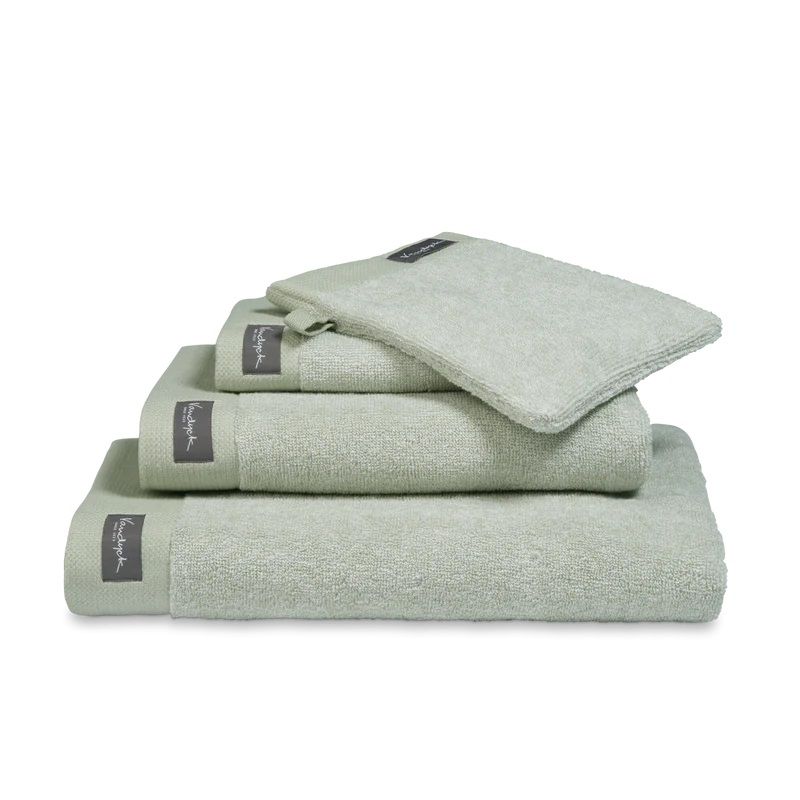 Home towel mouline Smoke green 814 towel 60x110