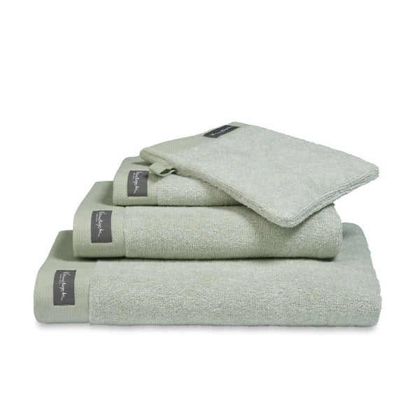 Home towel mouline Smoke green 814 glove 16x22