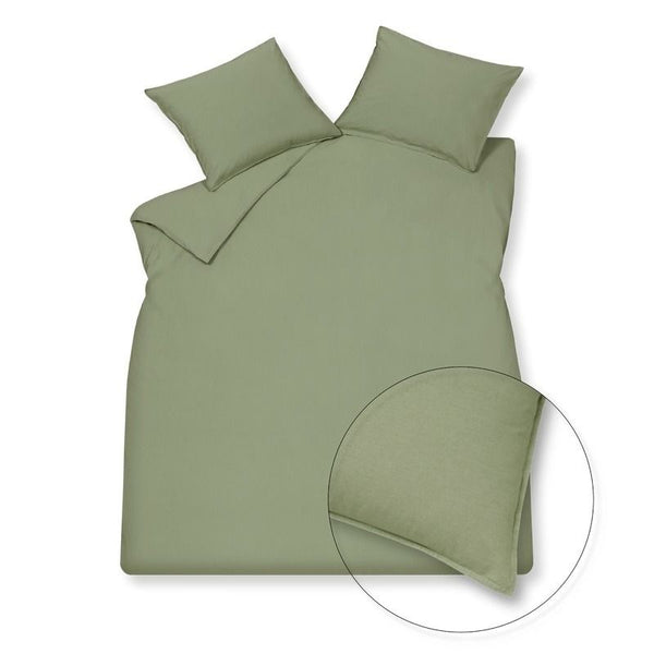 Washed cotton Smoke green 814 Lits-jumeaux (240x200/220 + 2 slopen)