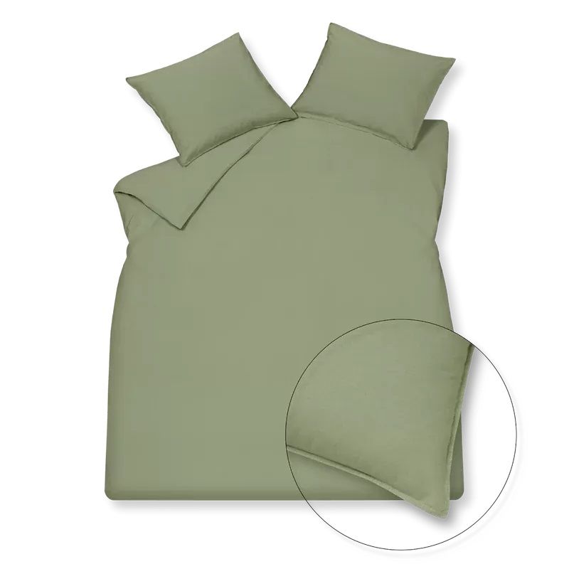 Washed cotton Smoke green 814 Kussensloop (60x70)
