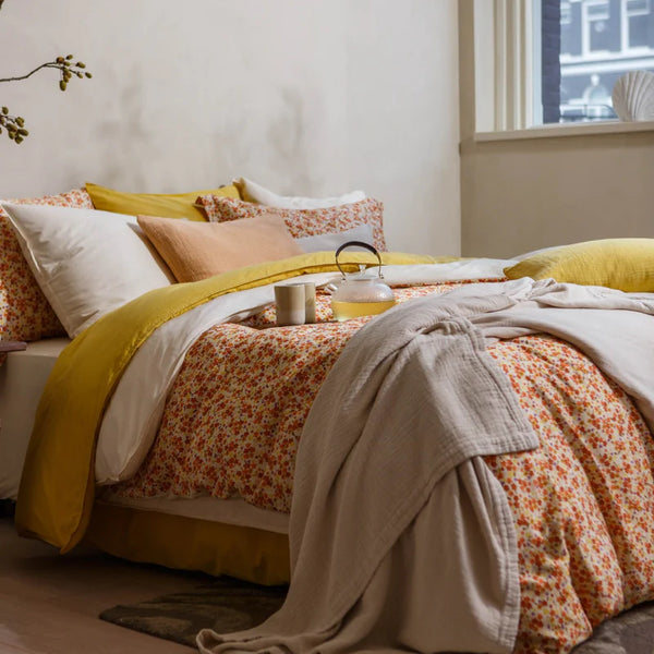 Washed cotton Cream tan 189 2-persoons (200x200/220 + 2 slopen)