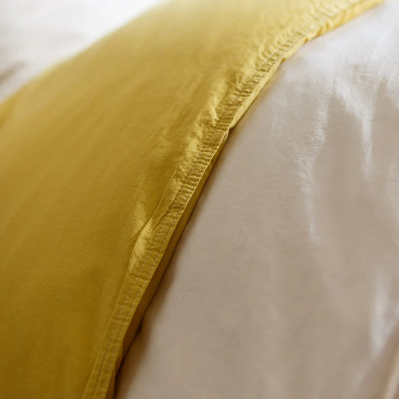 Washed cotton Cream tan 189 Kussensloop (60x70)