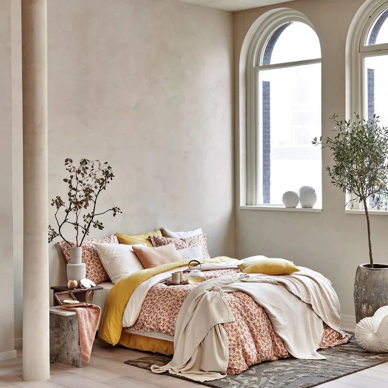 Washed cotton Cream tan 189 Lits-jumeaux (240x200/220 + 2 slopen)