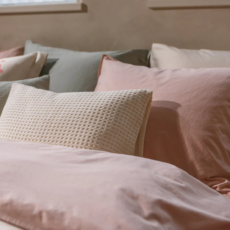 Washed cotton Pale pink 197 2-persoons (200x200/220 + 2 slopen)