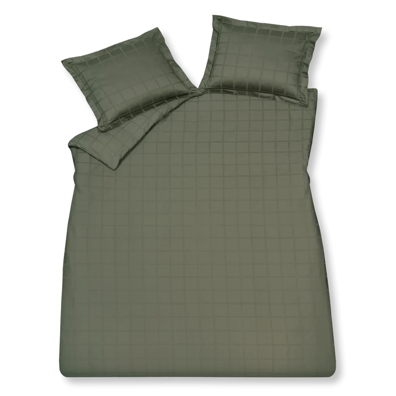 Home 78 check 300tc Sage green 181 Lits-jumeaux (240x200/220 + 2 slopen)