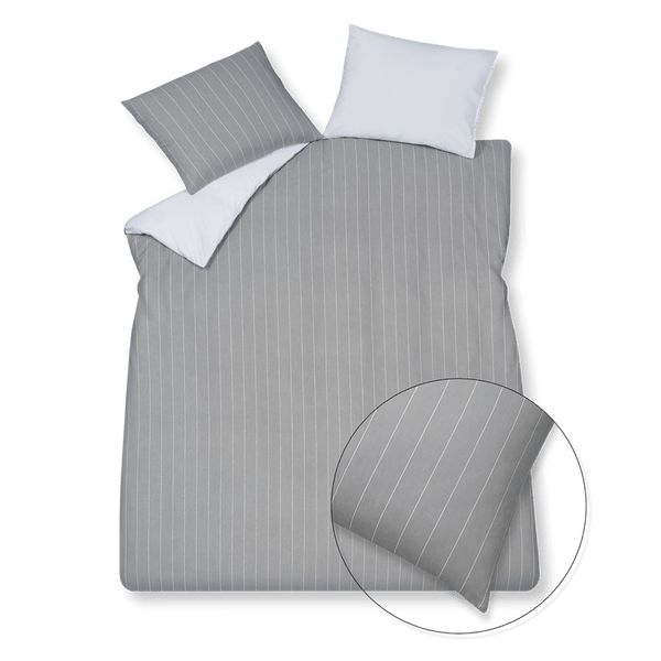 Home puglia percale 011 grey 1-persoons (140x200/220 + 1 sloop)
