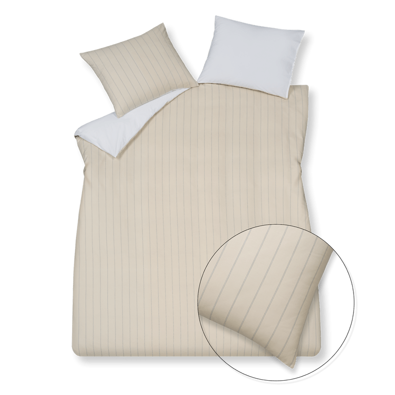 Home puglia percale 189 cream tan 1-persoons (140x200/220 + 1 sloop)