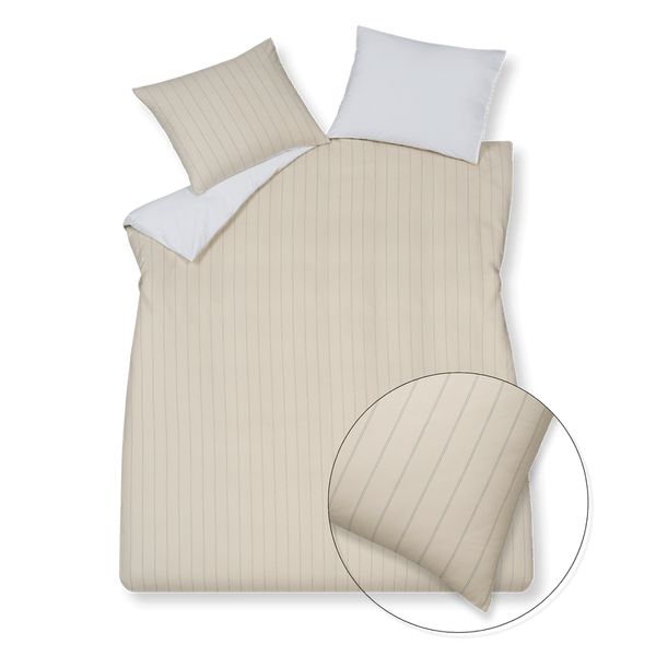 Home puglia percale 189 cream tan 2-persoons (200x200/220 + 2 slopen)