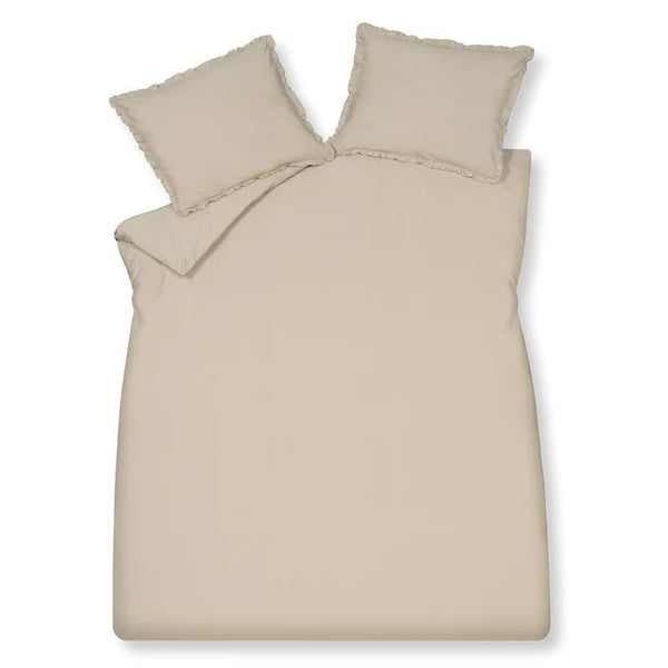 Pure 83 percale ruffle 028 linen Lits-jumeaux (240x200/220 + 2 slopen)