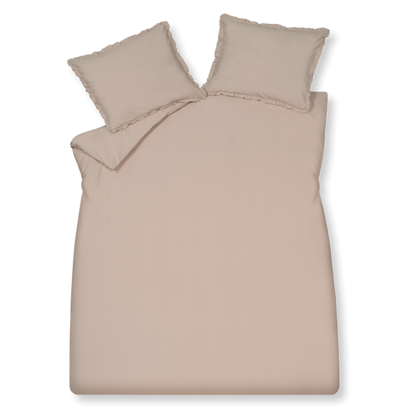 Pure 83 percale ruffle 110 blush 1-persoons (140x200/220 + 1 sloop)