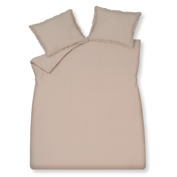 Pure 83 percale ruffle 110 blush Lits-jumeaux (240x200/220 + 2 slopen)
