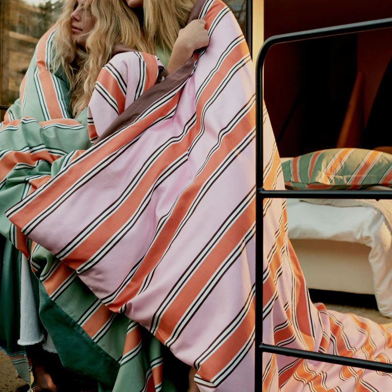 Preppy stripe 814 smoke green Lits-jumeaux (240x200/220 + 2 slopen)