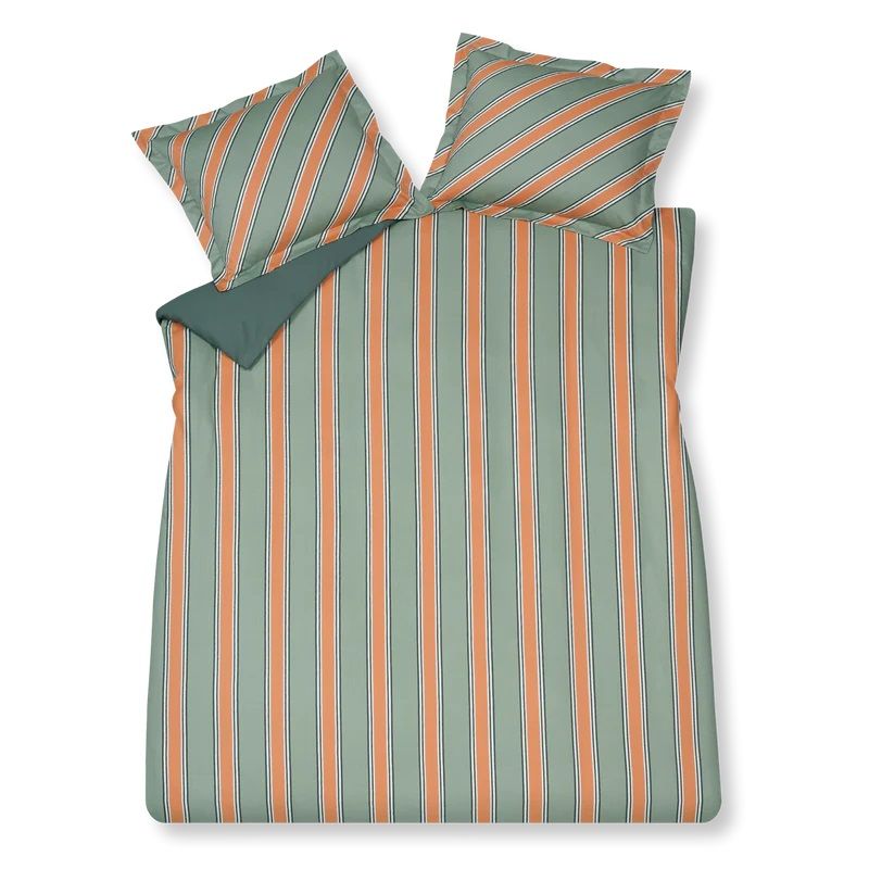 Preppy stripe 814 smoke green Lits-jumeaux (240x200/220 + 2 slopen)