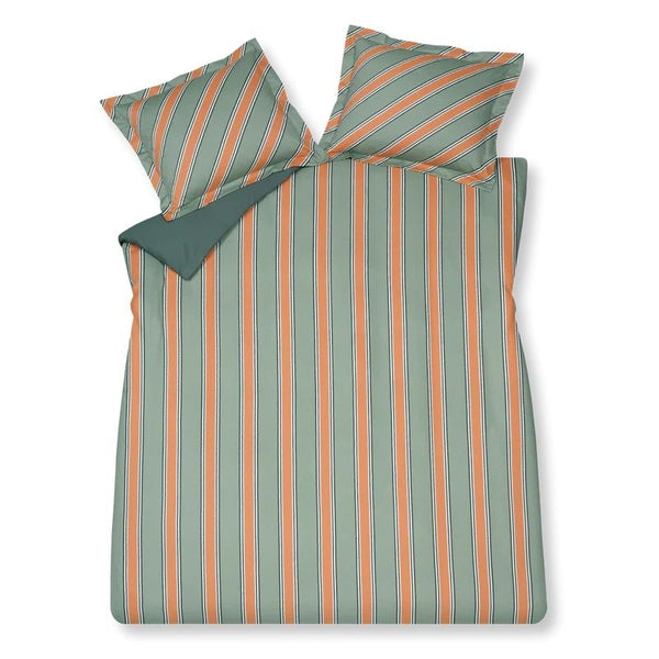 Preppy stripe 814 smoke green Lits-jumeaux (240x200/220 + 2 slopen)