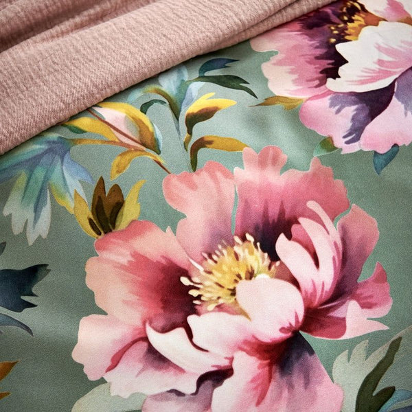 Pink peony 000 multi 1-persoons (140x200/220 + 1 sloop)