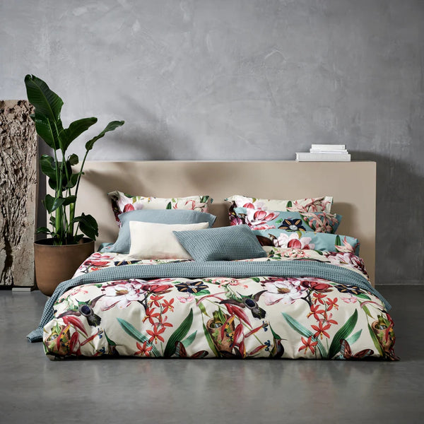 Flower mix 190 pearl blue Lits-jumeaux (240x200/220 + 2 slopen)