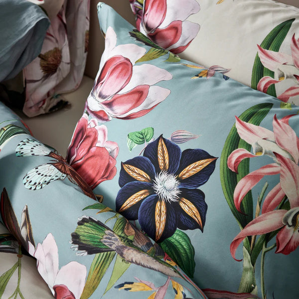 Flower mix 190 pearl blue Lits-jumeaux (240x200/220 + 2 slopen)