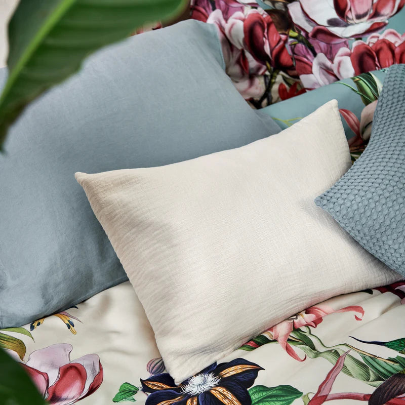 Flower mix 190 pearl blue Lits-jumeaux (240x200/220 + 2 slopen)