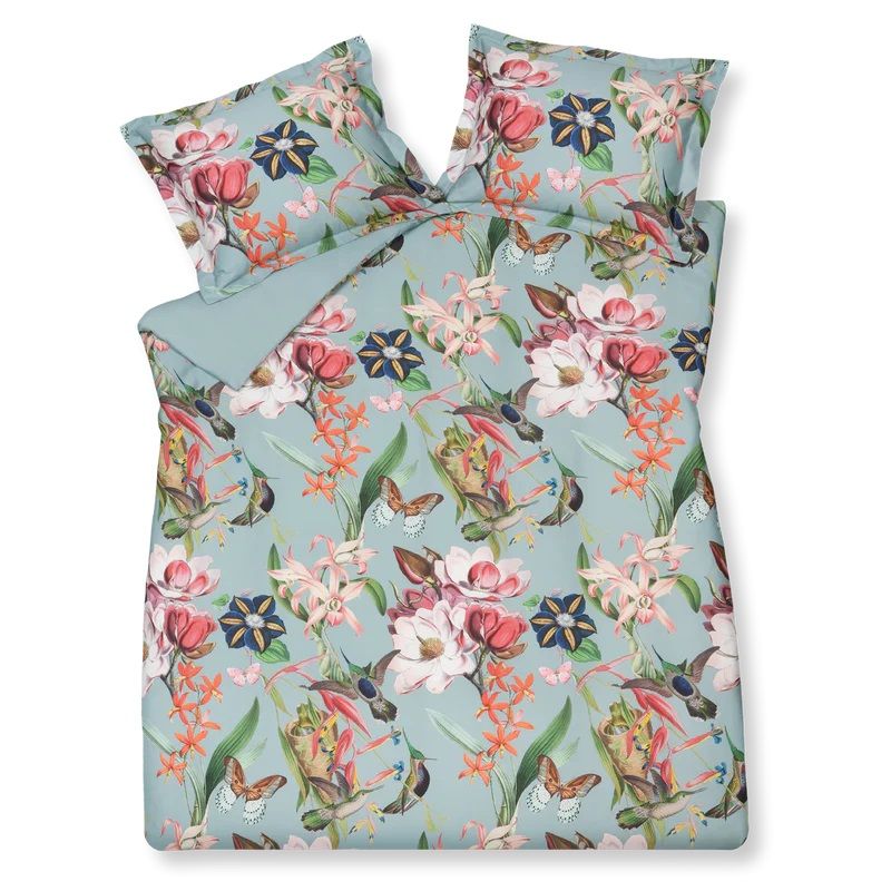 Flower mix 190 pearl blue Lits-jumeaux (240x200/220 + 2 slopen)