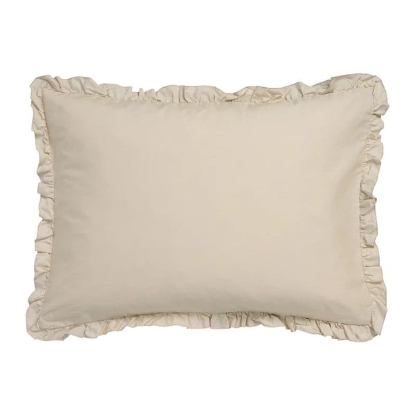 Pure 83 percale ruffle 40x55 028 linen Kussensloop (40x55)