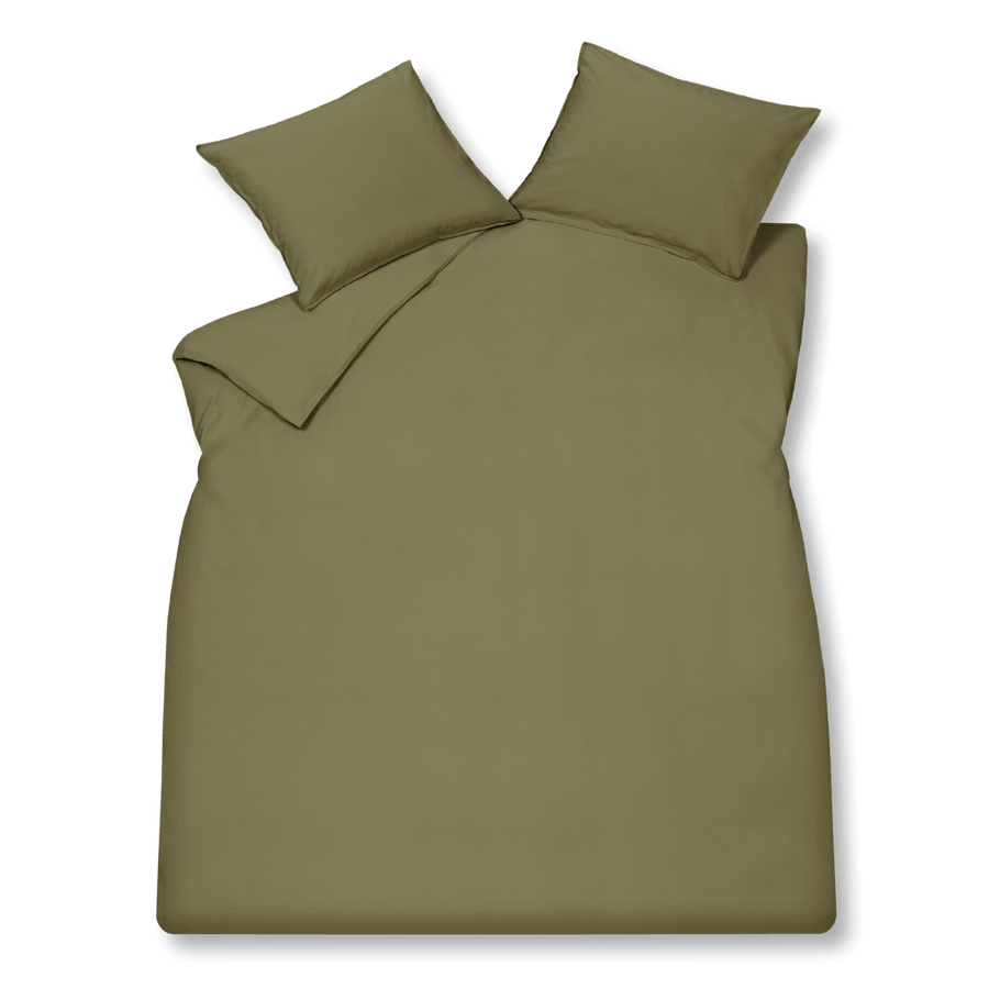 Washed cotton Martini olive 301 1-persoons (140x200/220 + 1 sloop)