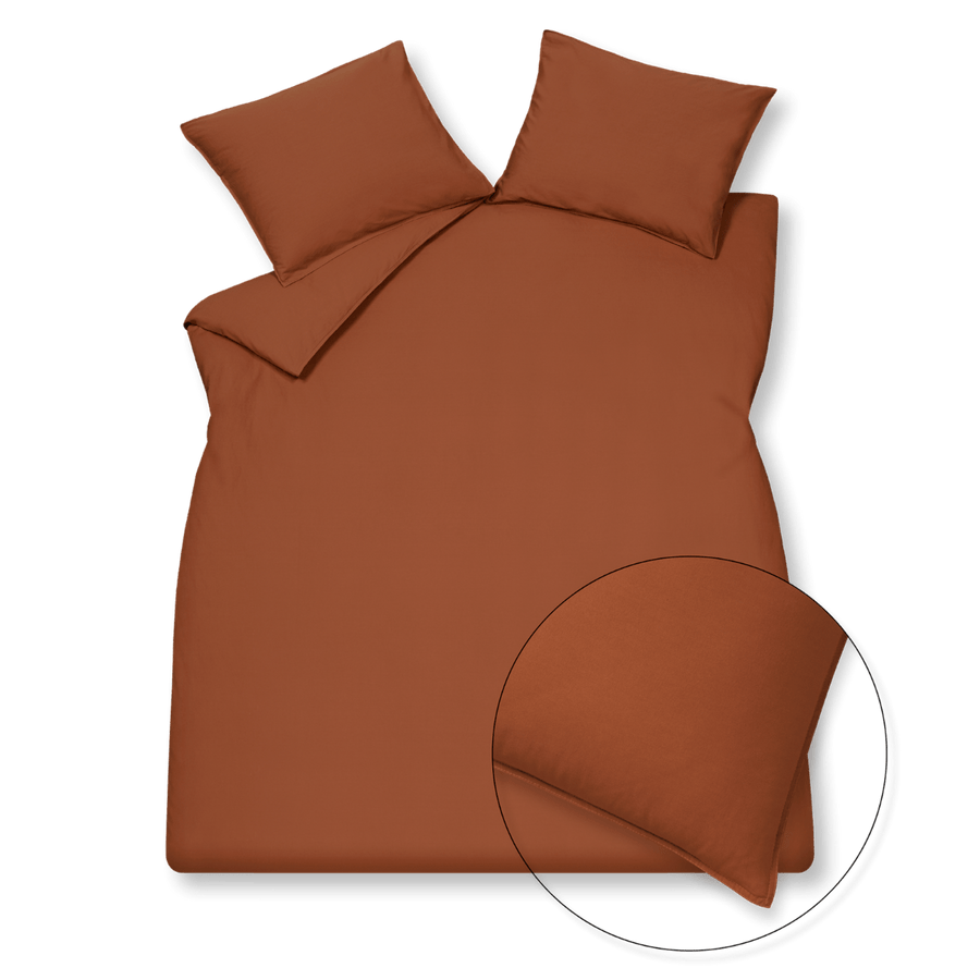Washed cotton Rusty brown 334 1-persoons (140x200/220 + 1 sloop)