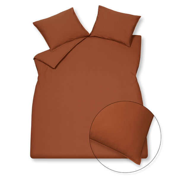 Washed cotton Rusty brown 334 Lits-jumeaux (240x200/220 + 2 slopen)
