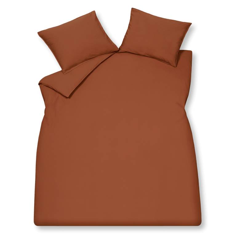 Washed cotton Rusty brown 334 Lits-jumeaux (240x200/220 + 2 slopen)