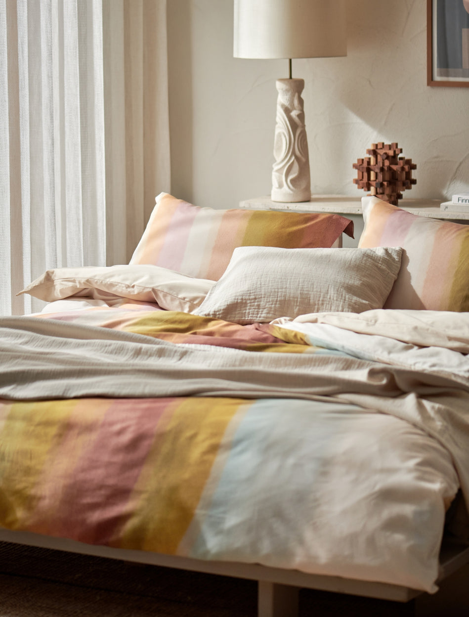 Dekbedovertrekset Colorwave multi lits-jumeaux