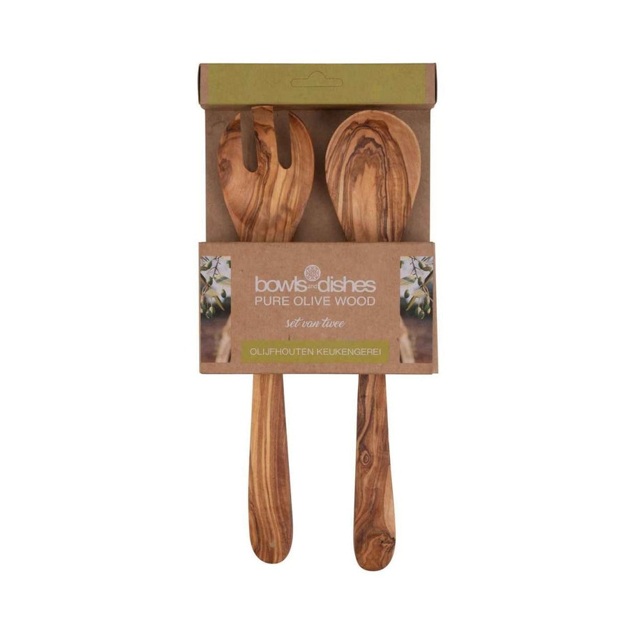 Olijfhouten Slacouvert 3-tand (30 cm)