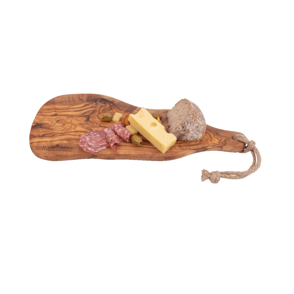Olijfhouten Serveerplank Rustique met handvat 40-45 cm