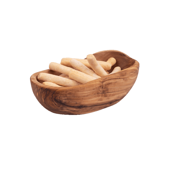 Olijfhouten Schaaltje Rustique Ovaal 13 cm