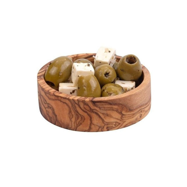Olijfhouten schaal laag Ø 8 cm