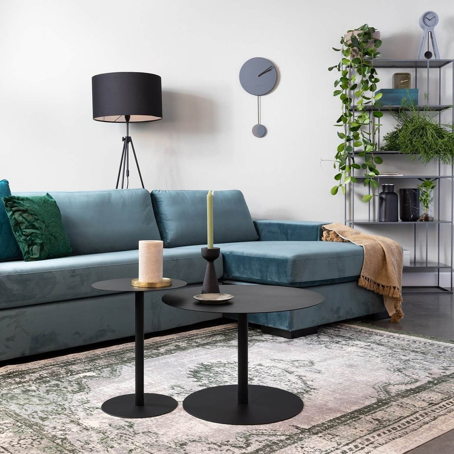 Snow Side Table- black round S
