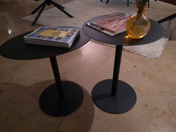 Snow Side Table- black round S