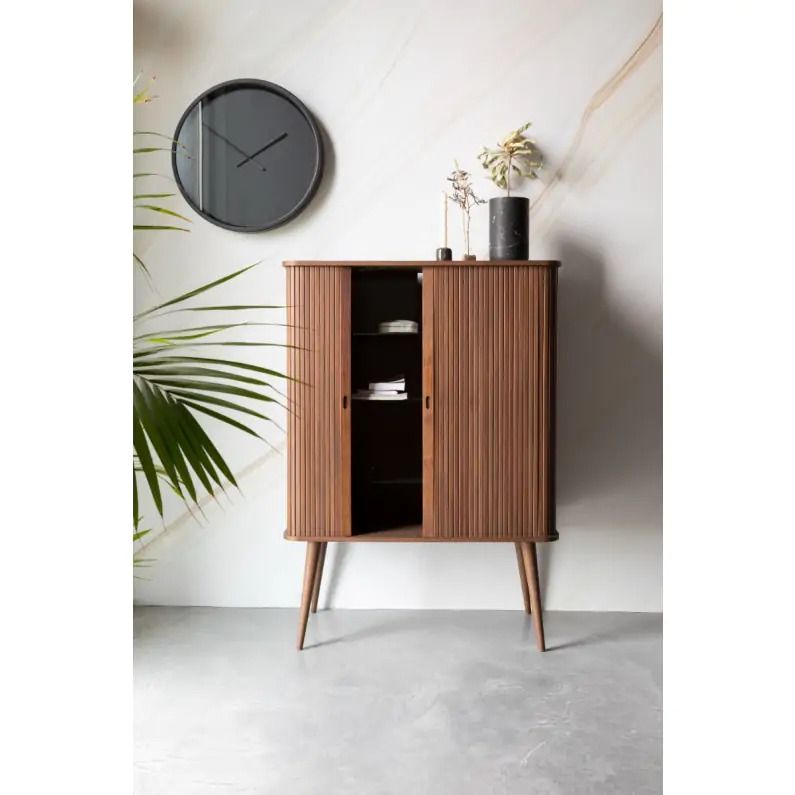 Cabinet barbier walnut
