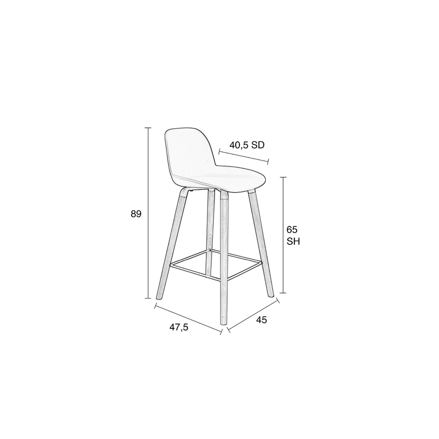 Counter Stool Albert Kuip All Black