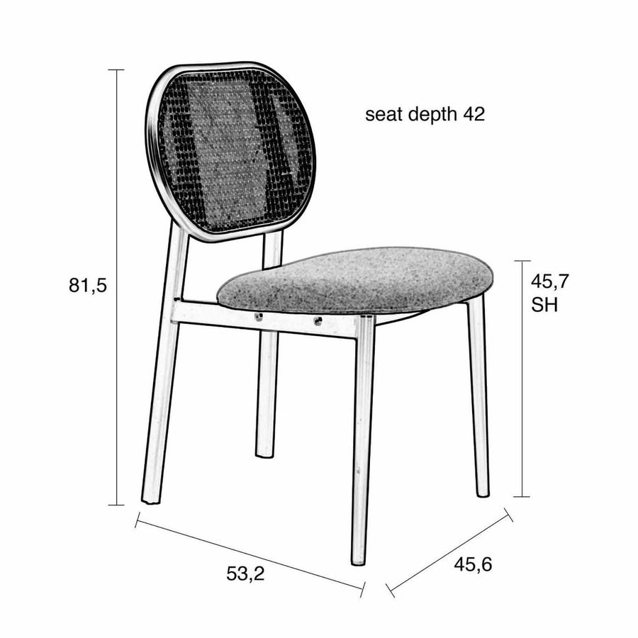 Chair Spike Natural/pink