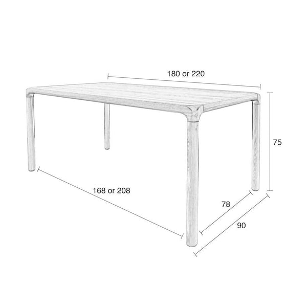 Table Storm 220x90 Walnut