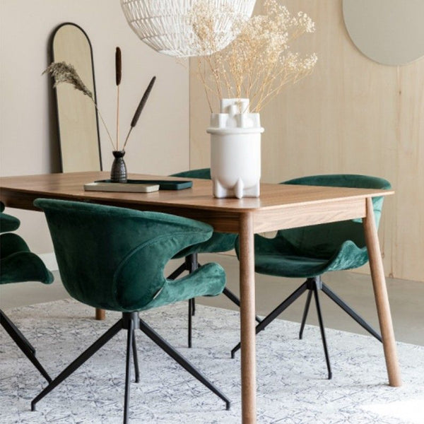 TABLE GLIMPS 180/240X90 WALNUT