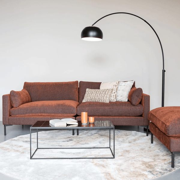 Floor Lamp Metal Bow Black
