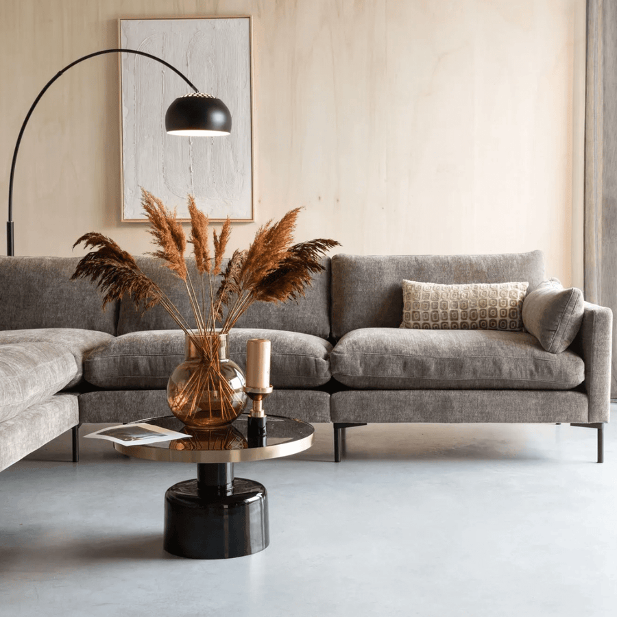 Floor Lamp Metal Bow Black