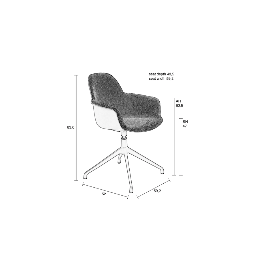 Armchair Albert Kuip Swivel Taupe